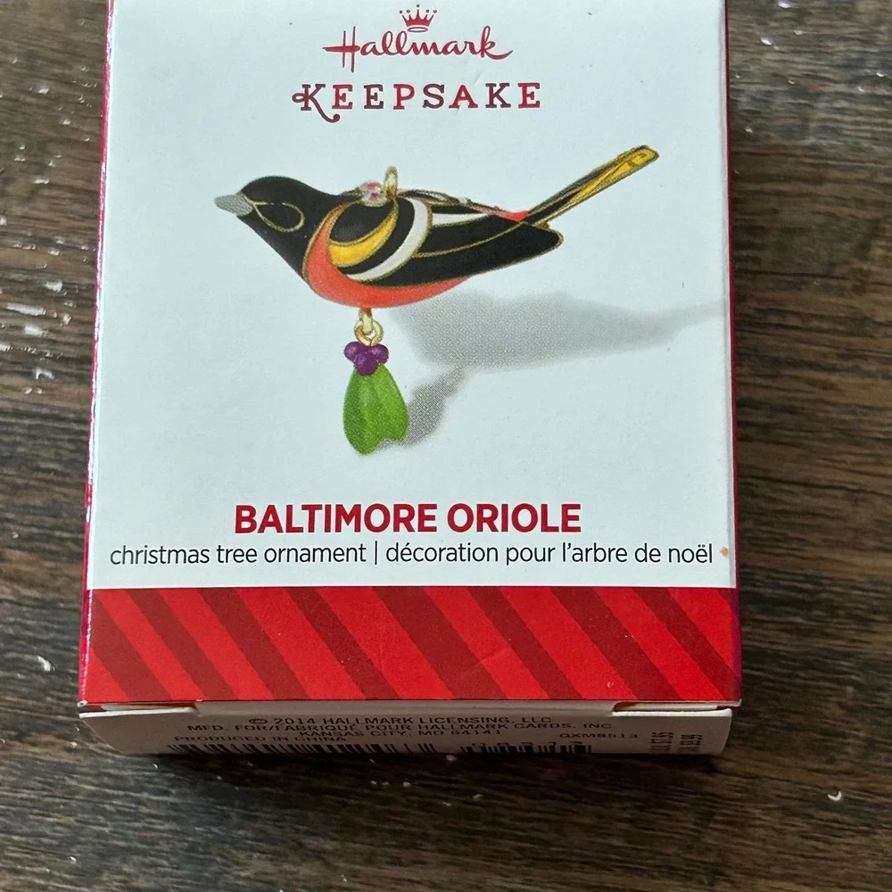 Hallmark Keepsake 2014 Baltimore Oriole Miniature Ornament Beauty of Birds